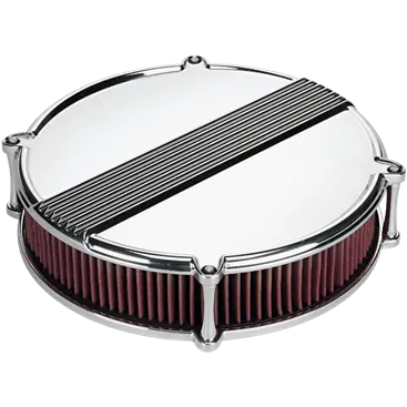 Billet Specialties Round 14" Profile Ribbed Air Cleaner, Polished 1