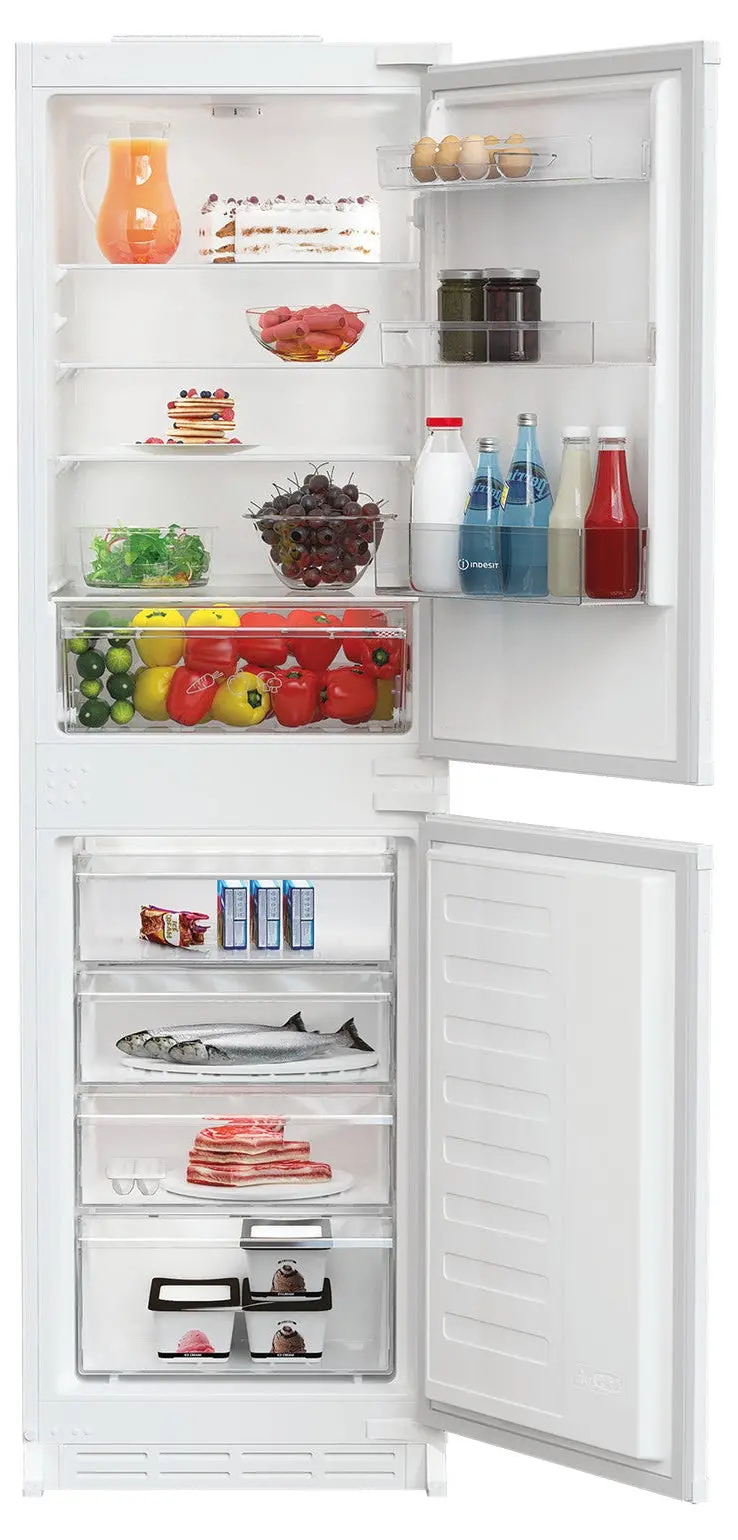 Indesit Kins1261b4uk Integrated Fridge Freezer With Sliding Door Fixing Kit - White - E Rated 1