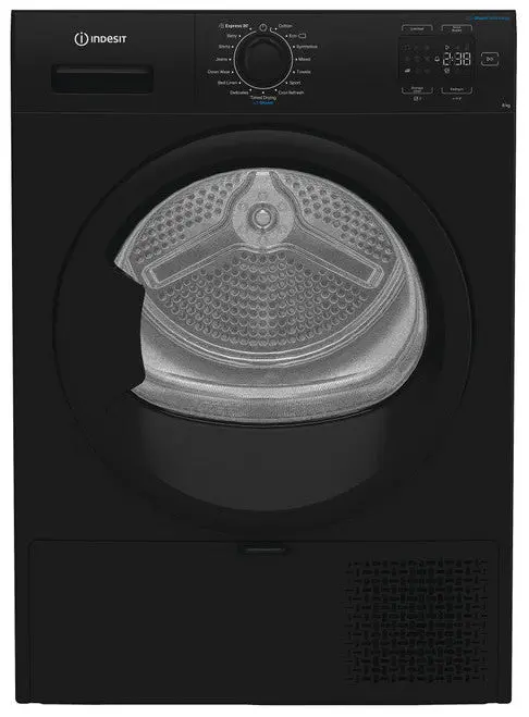 Indesit Cysd82dbbuk 8Kg Heat Pump Tumble Dryer With Steam Technology - Black - A+ Rated 1