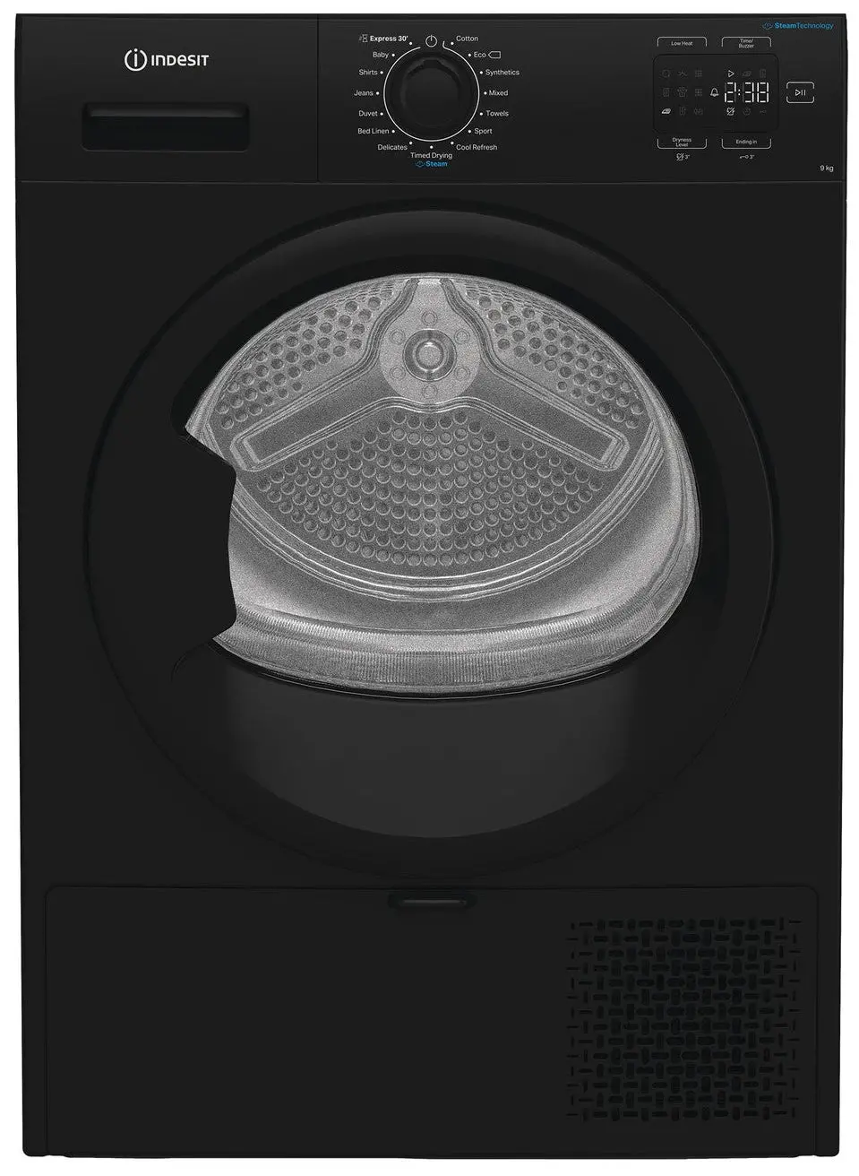 Indesit Cyd92dbbuk 9Kg Heat Pump Tumble Dryer With Steam Technology - Black - A+ Rated 1