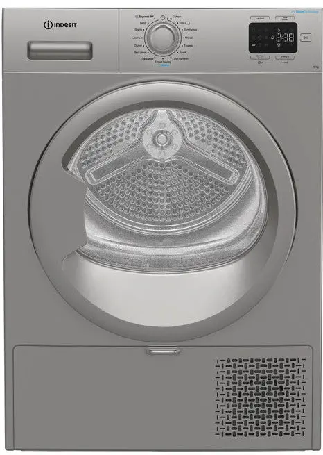 Indesit Cyd92dssuk 9Kg Heat Pump Tumble Dryer With Steam Technology - Silver - A+ Rated 1