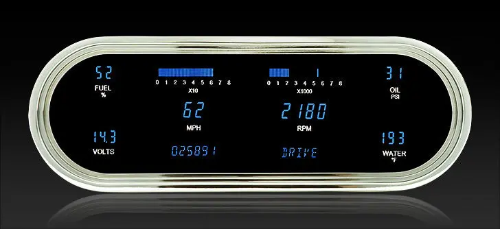 Dakota Digital Universal 4.25" X 12" Oval Digital Vfd3 Gauges 1