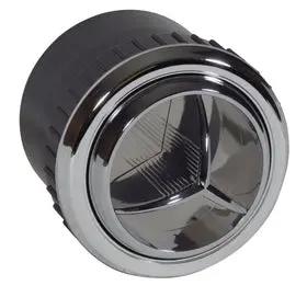 Tbi Round All Chrome A/C Vent Tri Vane 2-1/2" 1