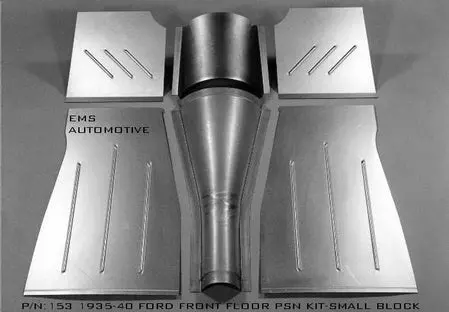 1935-40 Ford Car Front Floor Pan (Big Block Setback Firewall) 1
