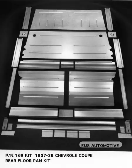1937-39 Chevy Coupe Rear Floor Pan Kit 1