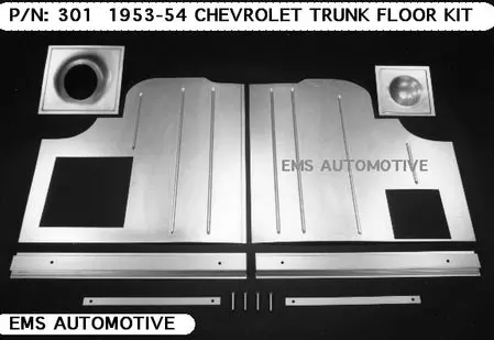 1953-54 Chevy Car Trunk Floor Kit 1