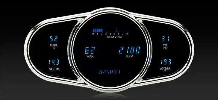 Dakota Digital Universal 5" X 10" Multi-Level Elliptical Digital Vfd3 Instrument 1