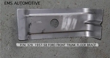 1957-59 Ford Car And Small Body Mercury Front Trunk Floor Brace 1