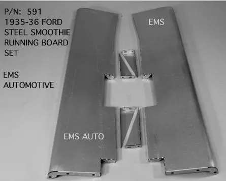 1935-36 Ford Car Running Boards (Pair) 1