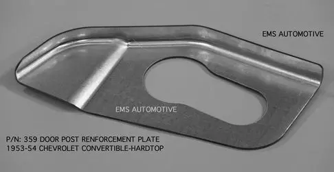 1953-54 Chevy Hardtop And Convertible Rear Door Post Reinforcement Panel 1