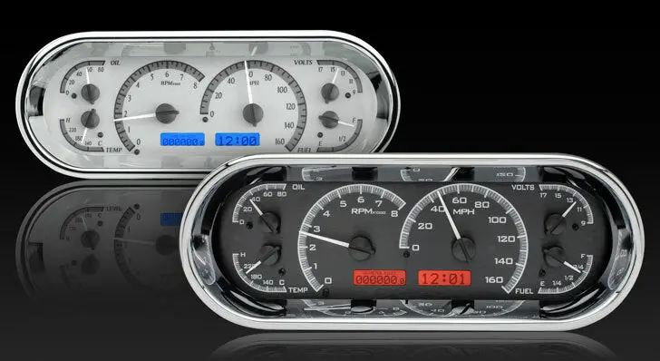 Dakota Digital Universal 4.4" X 11.4" Round Rectangle Analog Vhx Gauges 1