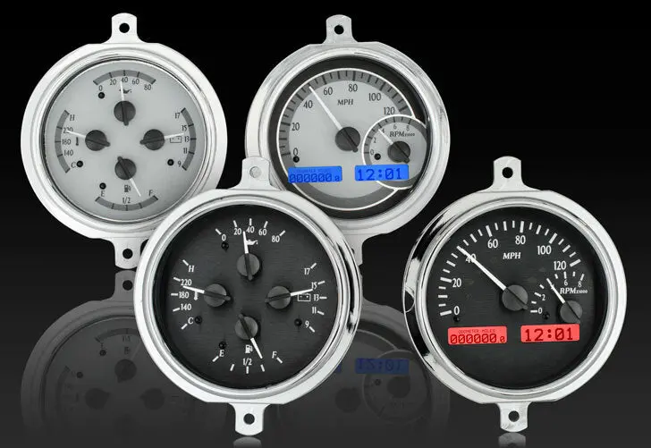 1951-52 Ford Pickup Dakota Digital Vhx Instruments 1