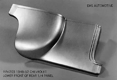 1949-50 Chevy 2 Door Sedan Fastback Lower Front Rear Quarter Panel 1