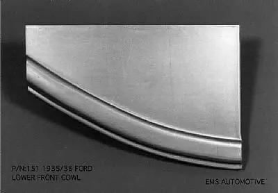 1935-36 Ford Car Lower Cowl Patch Panel (Pair) 1