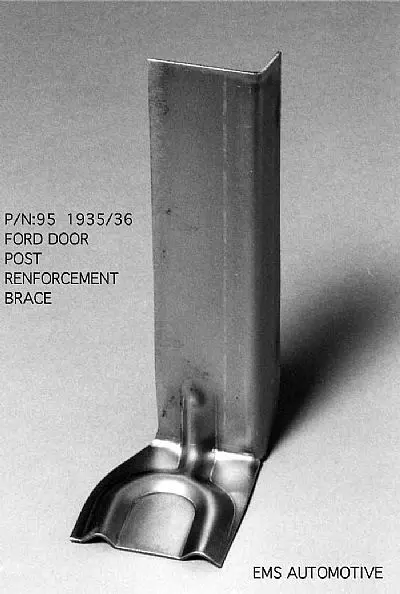 1935-40 Ford Car Front Door Post Reinforcements (Pair) 1