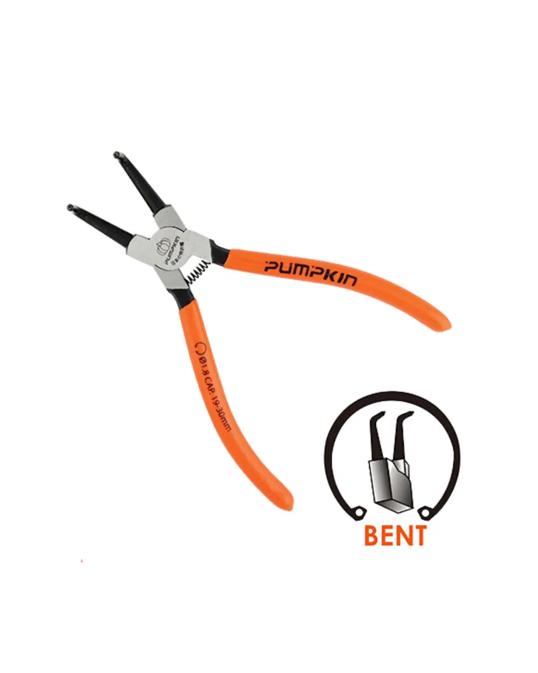 Pumpkin External Bent Snap Ring Pliers With Spring 7" | Model: Pm33570 1