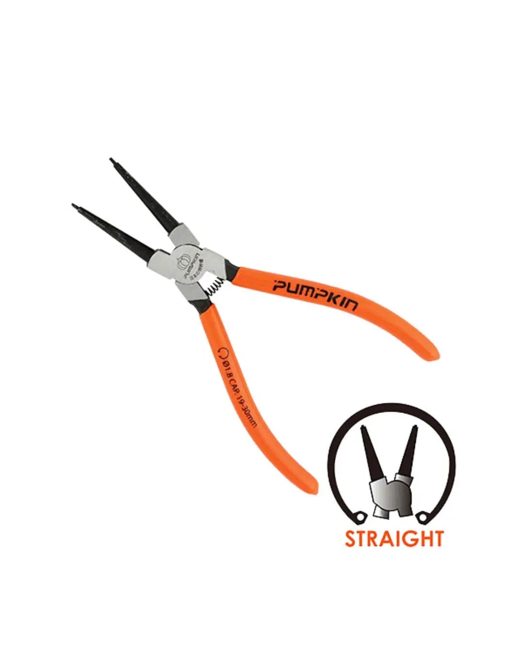 Pumpkin External Straight Snap Ring Pliers With Spring 7" | Model: Pm33564 1