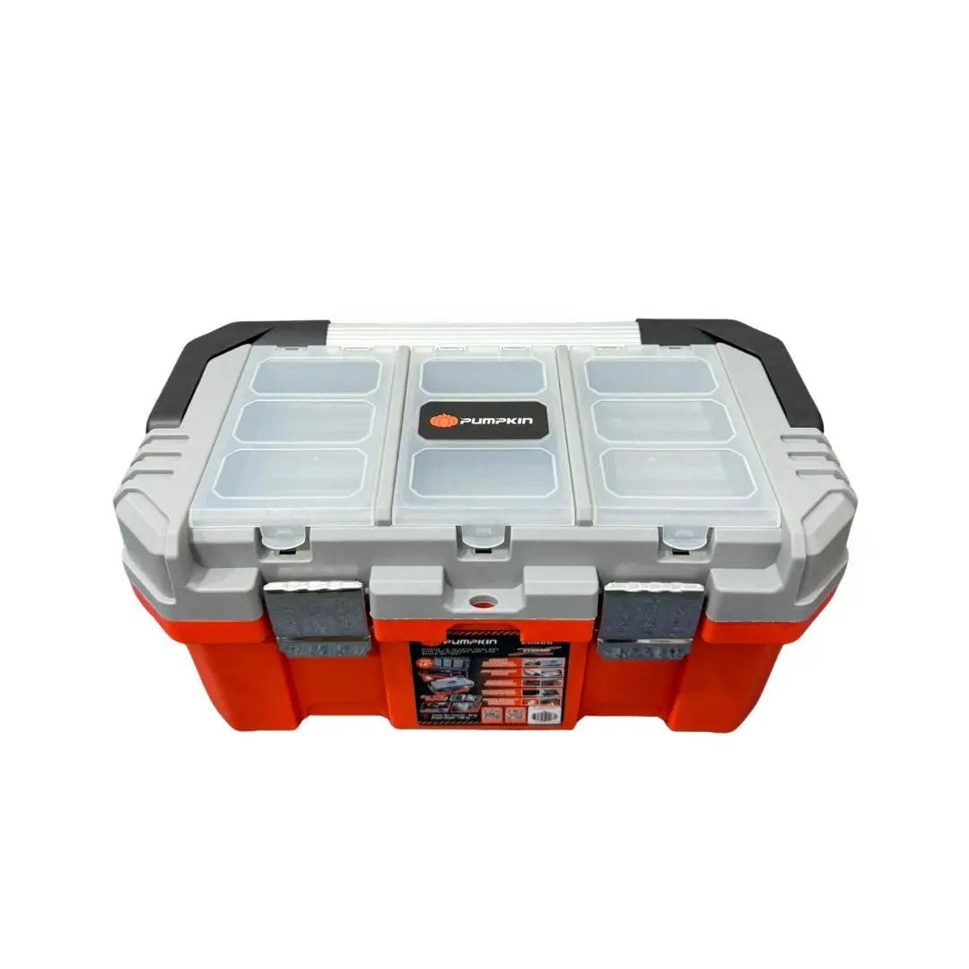 Pumpkin H/D Plastic Tool Box 18" With Alum Handle (9Pcs/Ctn) | Model: Pm20868 1
