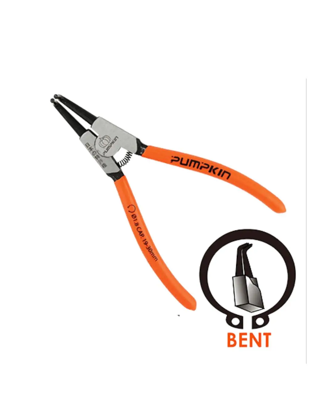 Pumpkin Internal Bent Snap Ring Pliers With Spring 7" | Model: Pm33567 1