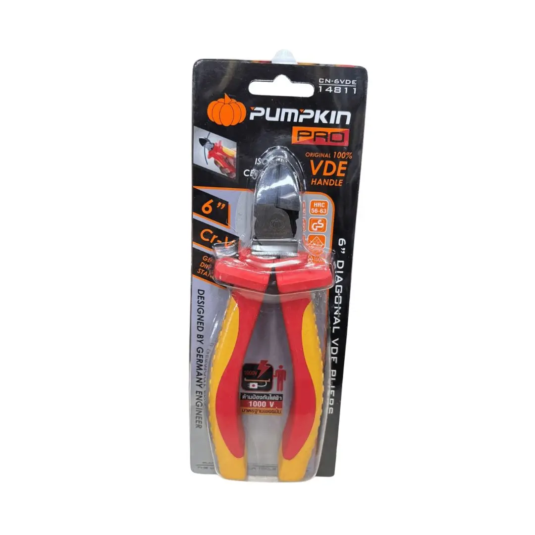 Pumpkin Pro Vde Diagonal Cutting Pliers 6" | Model: Pm14811 1