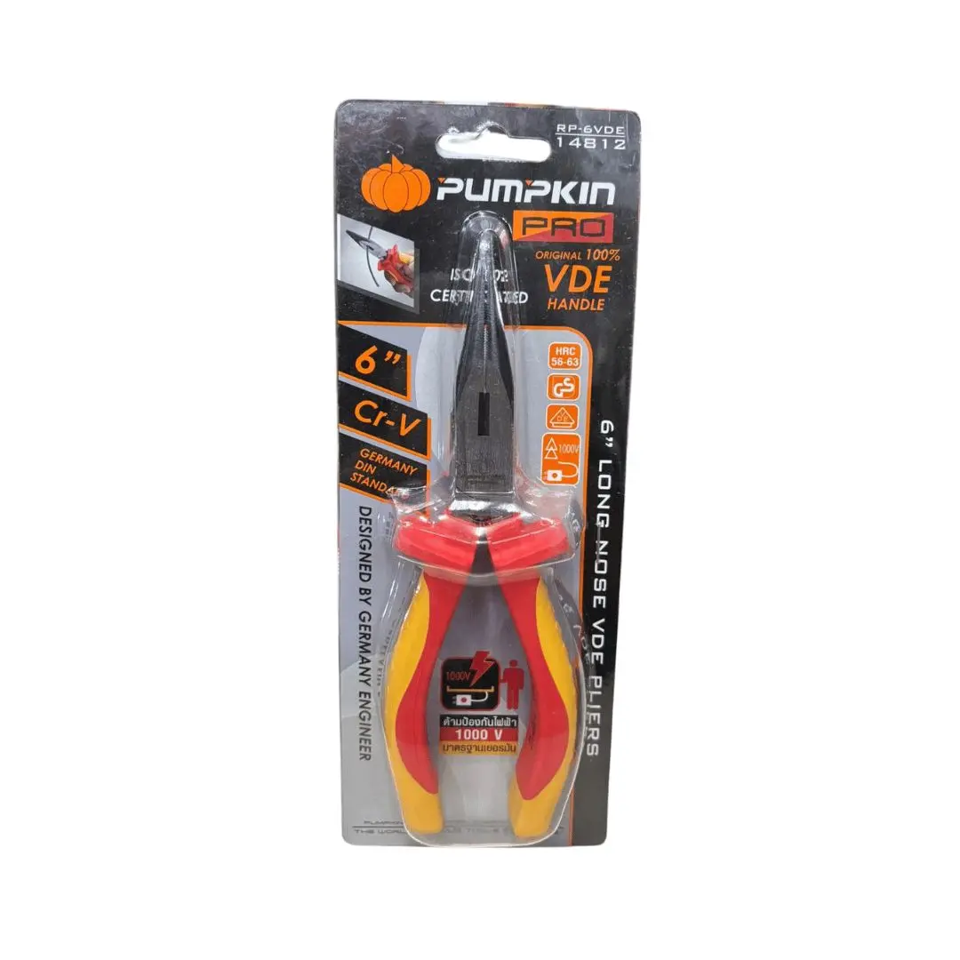 Pumpkin Pro Vde Long Nose Pliers 6" | Model:Pm14812 1
