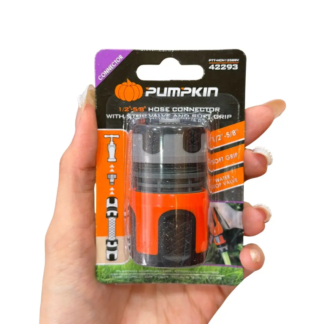 Pumpkin Rubber Coated Hose Connector W/ Water Stop 1/2" (50Pcs/Box) | Model: Pm42293 1