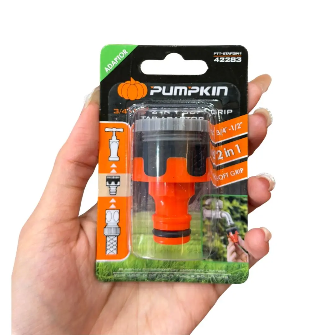 Pumpkin Rubber Coated Tap Connector Bsp 1/2"-3/4" (50Pcs/Box) | Model: Pm42283 1