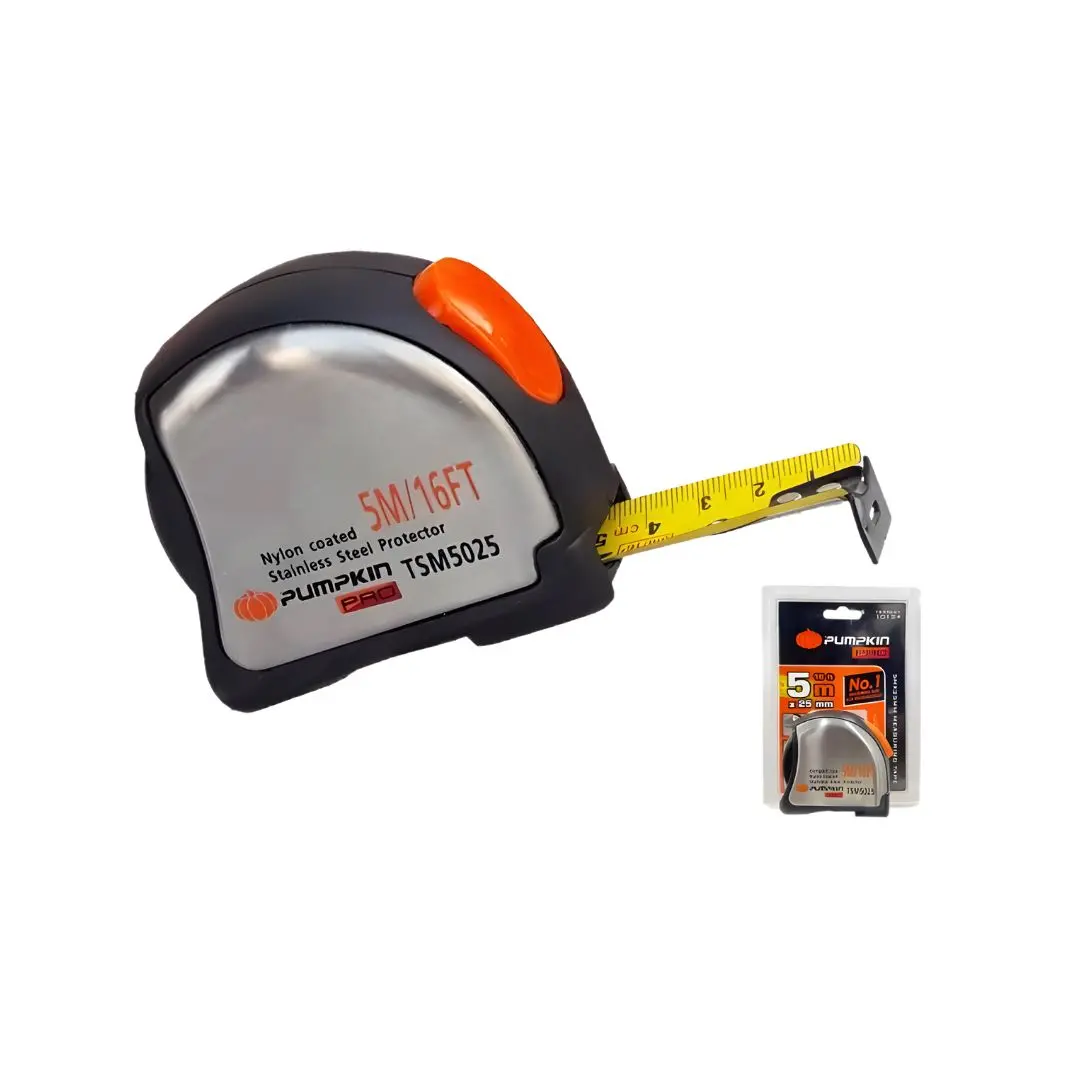 Pumpkin Tsm Inox Cover Nylon Coating Measuring Tape 5M/16Ftx25mm (6Pc/Box) | Model: Pm 10124 1