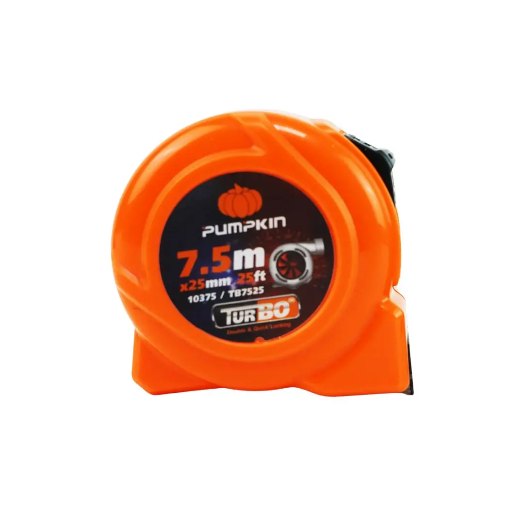 Pumpkin Turbo Small Case Measuring Tape 7.5M/25Ftx25mm (6Pc/Box) | Model: Pm10375 1