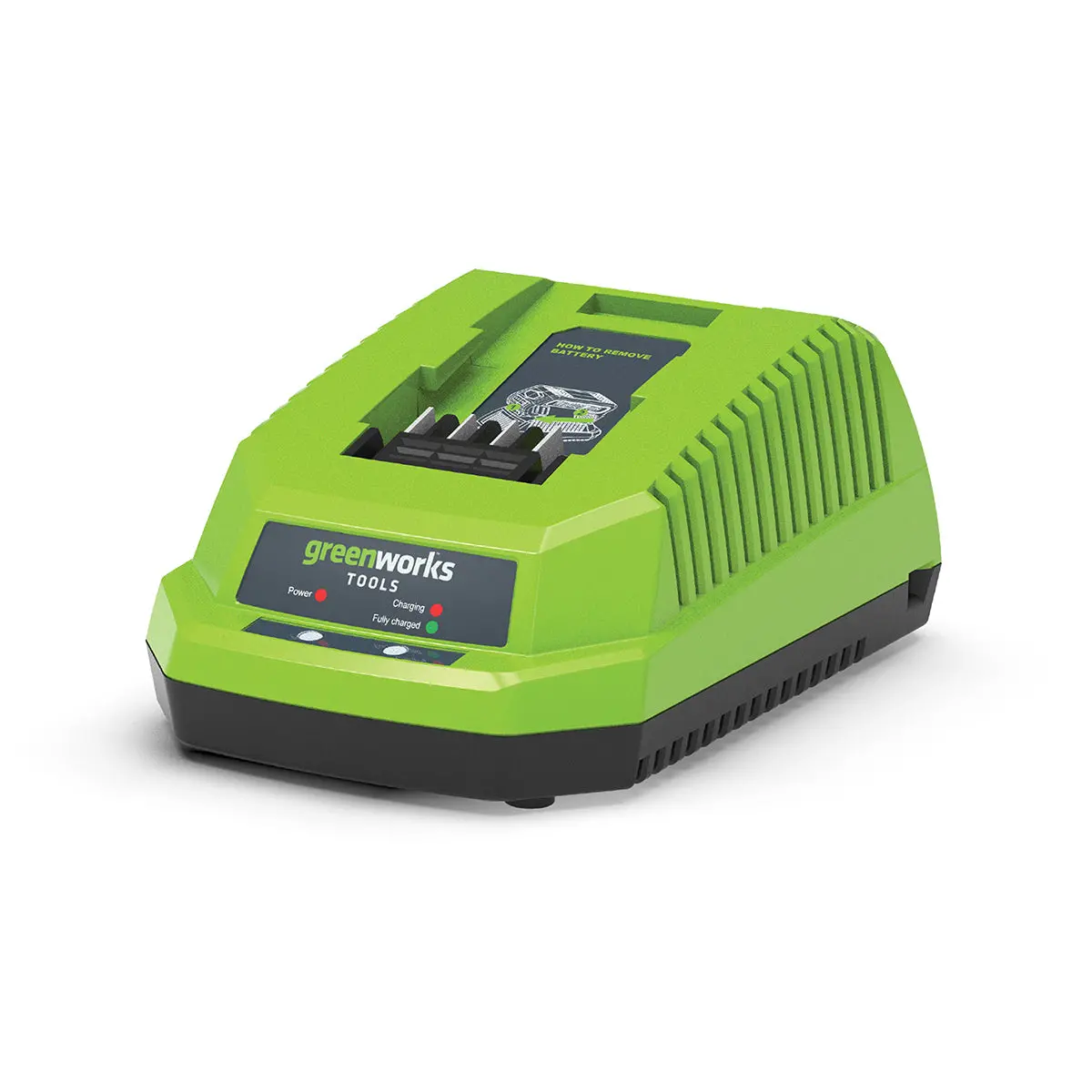 Greenworks 2910907Au 40V Battery Charger- This Lithium-Ion Battery Charger Charges Both 2.0Ah And 4.0Ah 40V Batteries 1