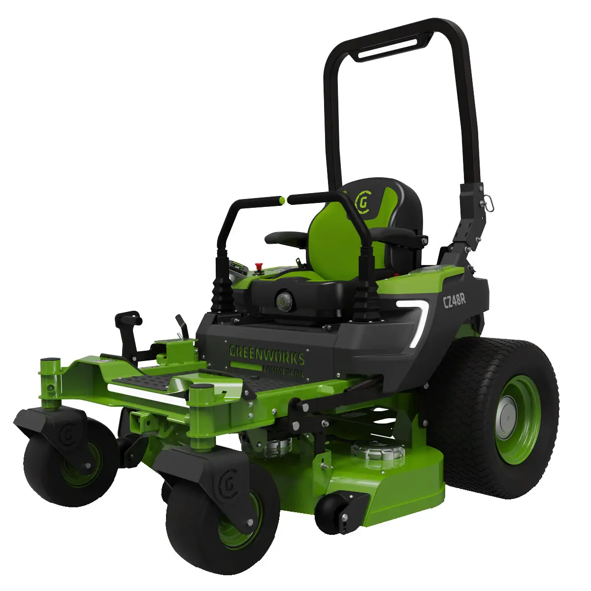 Greenworks Cz48r18x 82V Optimusz 48'' Ride-On Zero Turn Mower (18Kwh) [7403007Au] - Tackle Slopes Up To 15° - Cut Grass At Up To 26Kph - 18Kwh Fully Electric! 1