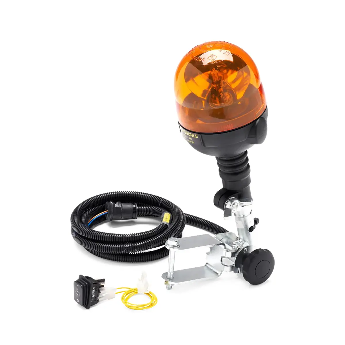 Husqvarna Beacon Light - P525dx - Rotating Flashing Light, Rops Mounting, Post, Wires & Switch Included 1