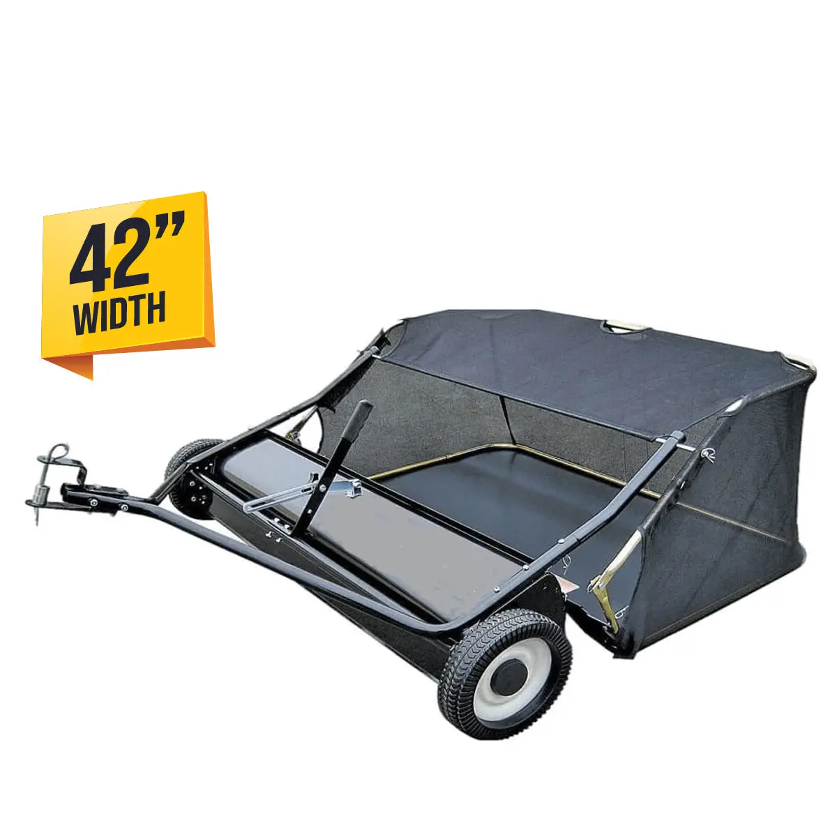 Ride On Mowers Online 42" Ride On Tow-Behind Sweeper - 105Cm Wide For Efficient Collection Of Clippings, Adjustable Height 1