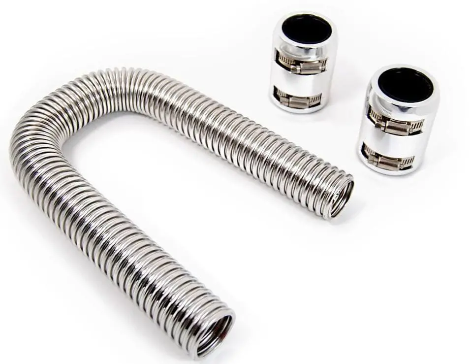 Stainless Steel Radiator Hose Kit – 48" Length With Polished Ends Rpcr73 1
