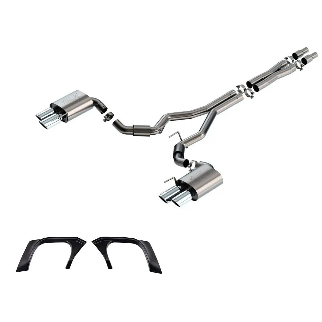 Rtr Quad Tip Conversion & Borla Atak Exhaust Kit (24+ Mustang Gt) 1