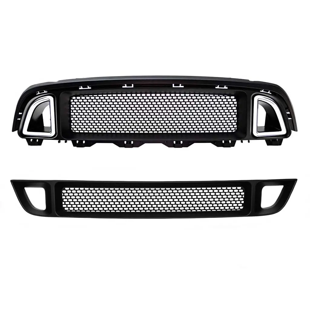 Rtr Upper Grille With Signature Led Accent Lights & Lower Grille Bundle (13–14 Mustang Gt, V6) 1