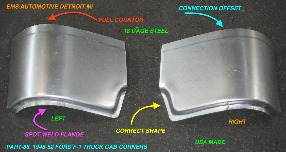 1948-52 Ford Truck Cab Corner 1