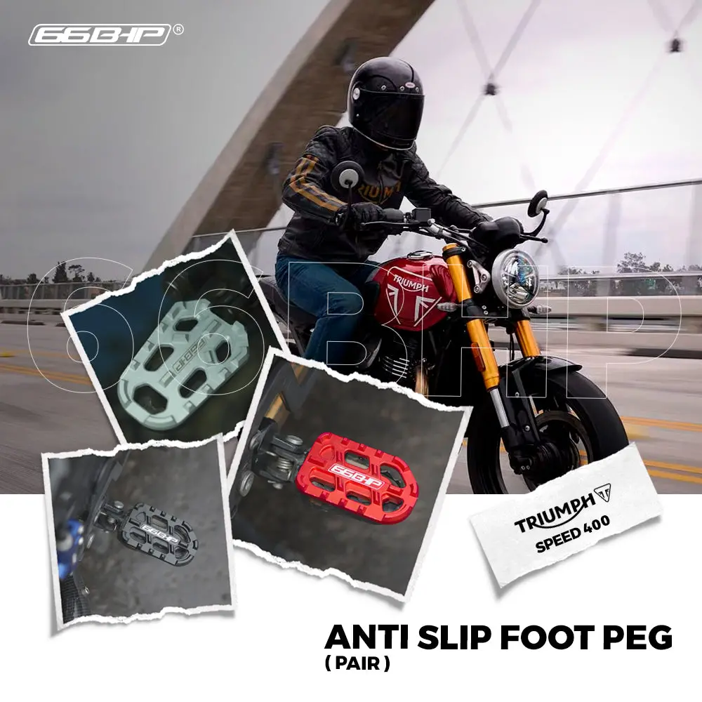 Triumph Speed 400 66Bhp Anti Slip Foot Pegs (Pair) 1