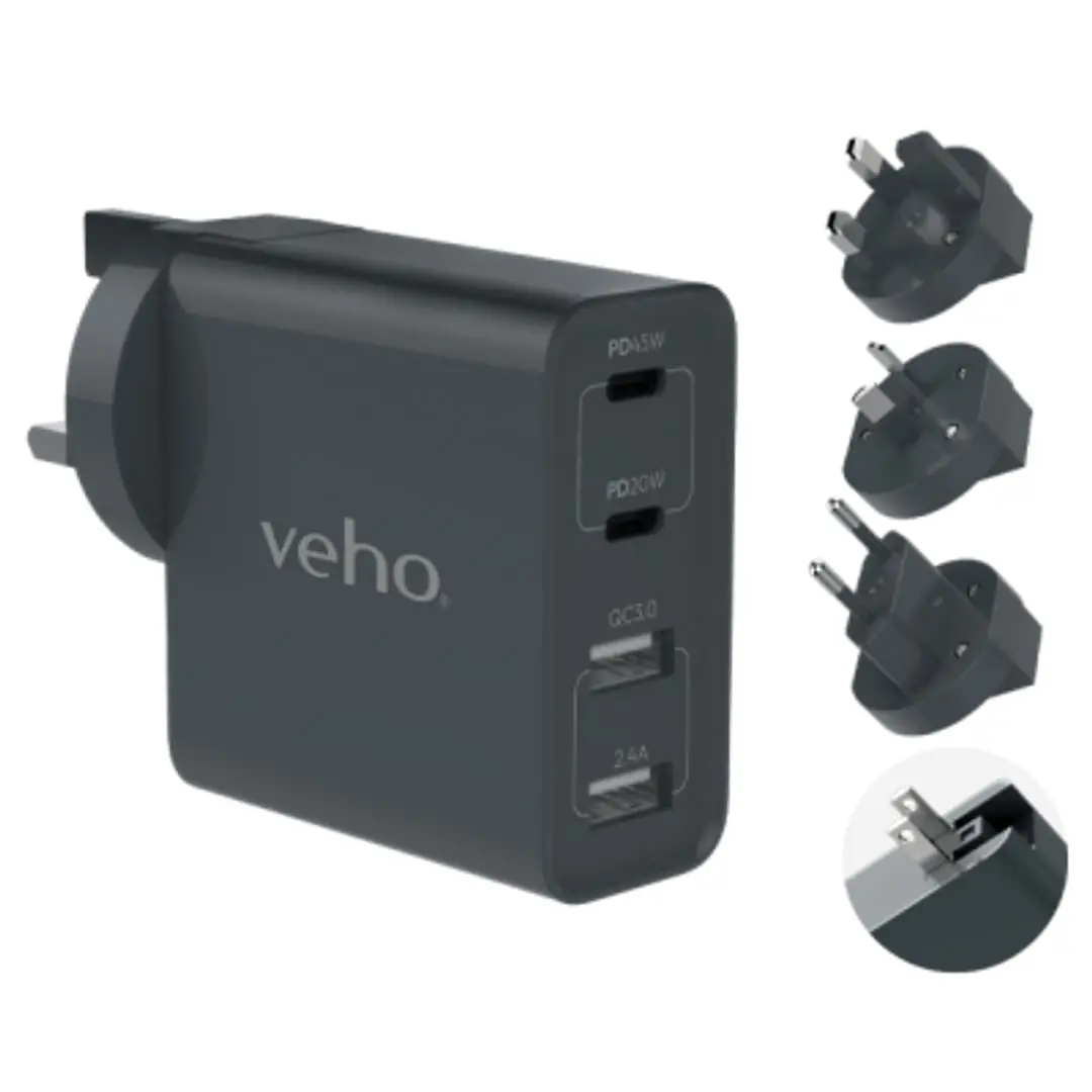 Veho Ta-45 45W Multi-Region Universal Usb Travel Charger | Vaa-700-Ta45 1