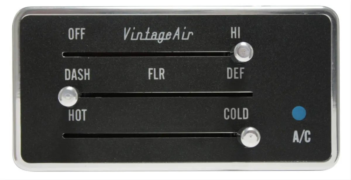 Vintage Air Gen V Proline Rectangular Universal Control Panel 1