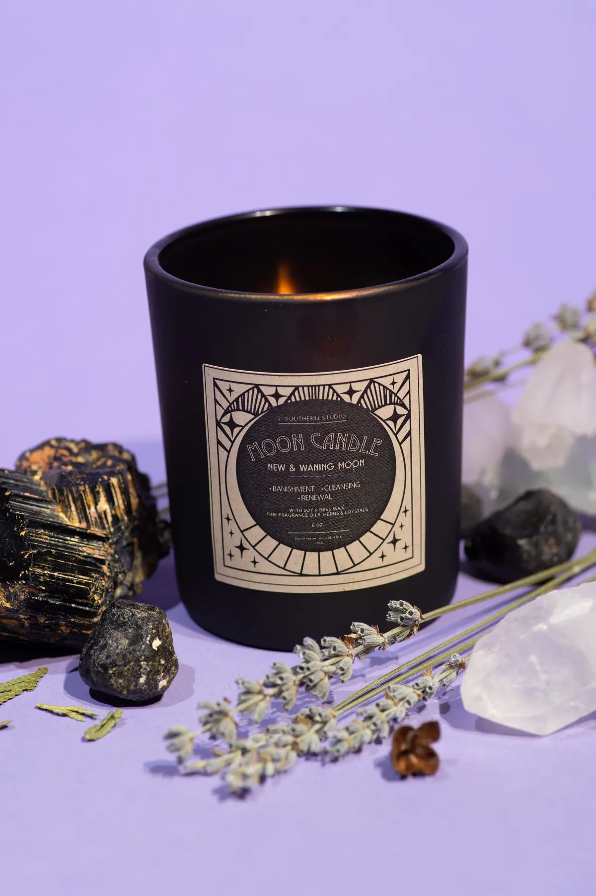 New & Waning Moon Candle 1