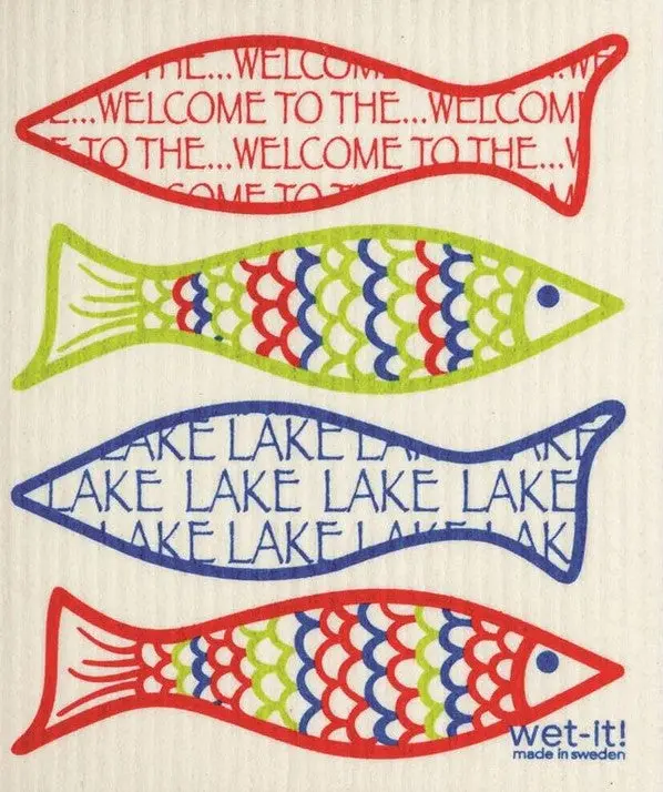 David Shaw | Swedish Sponge Cloths | Welcome To The Lake | Wc2111 1