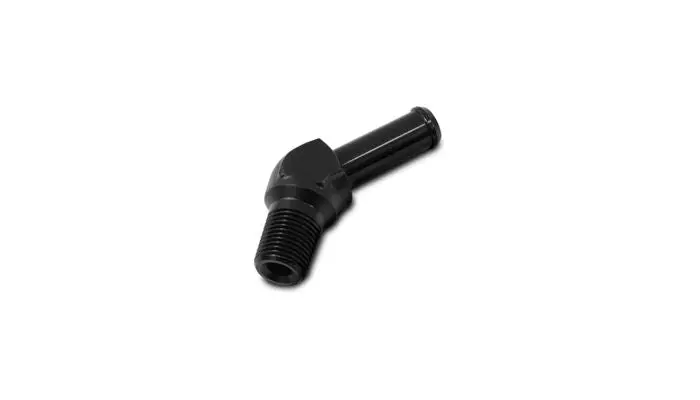 Vibrant Performance 11221 Male Npt To Hose Barb Adapter, 45 Degree; Npt Size: 1/4" Hose Size: 3/8" 1