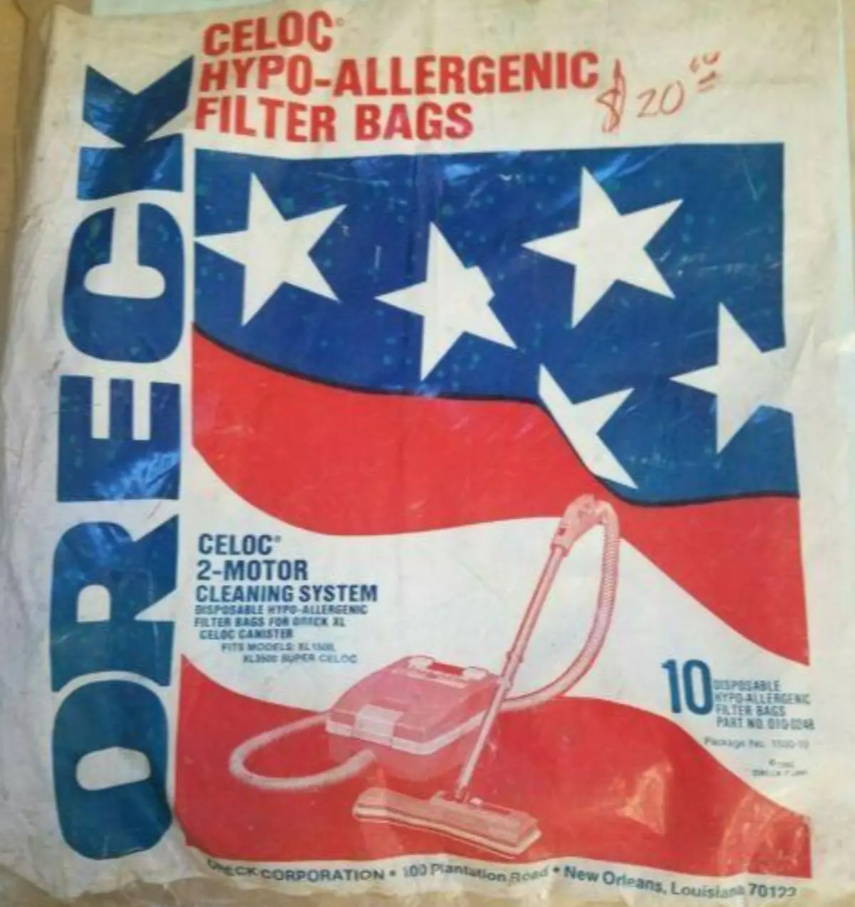 Oreck Celoc 2-Motor Cleaning System Bags Xl1500, Xl3500 Super 1