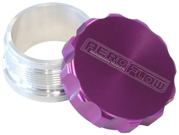 2.5" Weld-On Aluminum Filler Cap Kit – Purple Anodized Finish (Af460-40Pur) 1