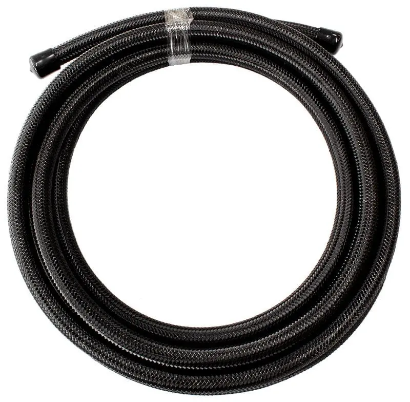 Af100-07-2Mblk – 7An Black Stainless Steel Braided Hose (2-Meter Length) 1