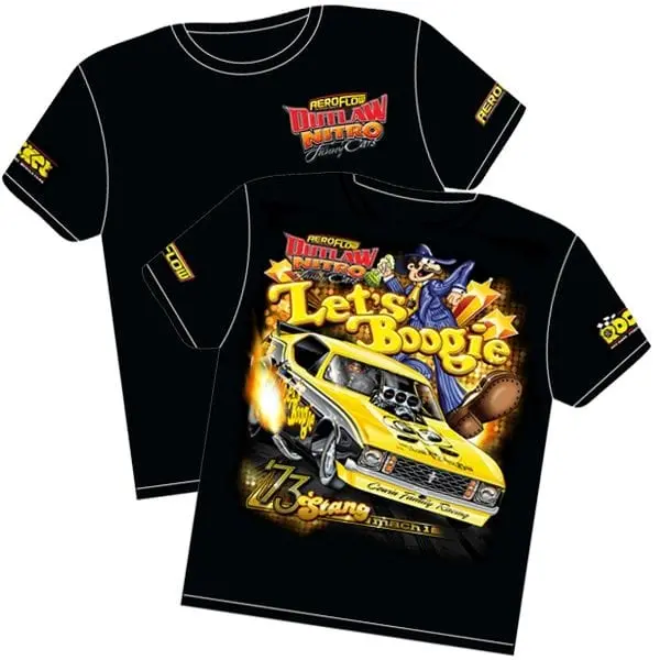 Let'S Boogie Mustang Outlaw Nitro Funny Car Graphic T-Shirt – Medium 1