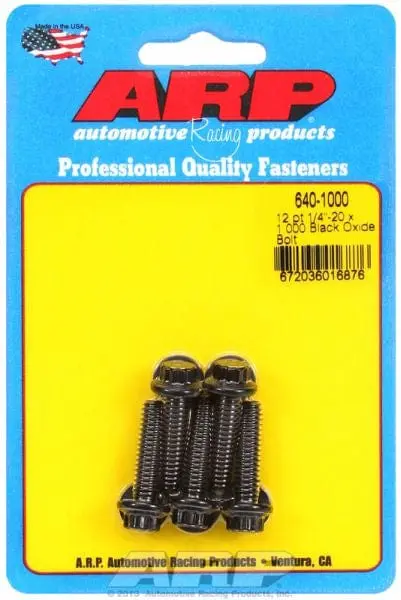 12-Point Black Oxide Bolt Kit – 5-Piece (Ar640-1000) 1