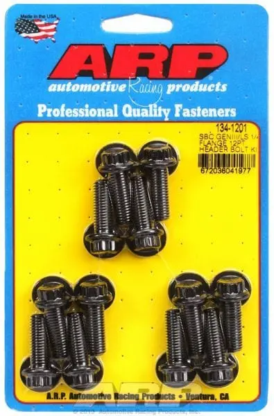 Exhaust Header Bolt Kit – 12-Point Black Oxide Steel, Complete Set (Ar134-1201) 1