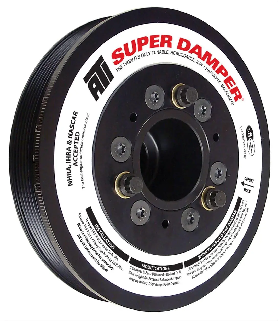 Ati 917275 Serpentine-Series Super Damper Harmonic Balancer For V8 Engines 1